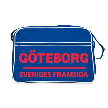Horizon coloré de la ville de Göteborg - Sac Retro - bleu/blanc - Devant