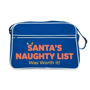 Santa's List: It Was Worth It - Retro Bag - blue/white - Front