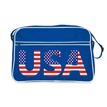 Mot américain - Sac Retro - bleu/blanc - Devant