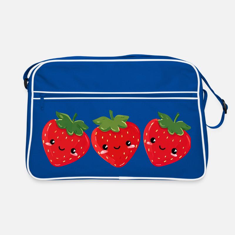 Fraises Visages Doux Sac Retro