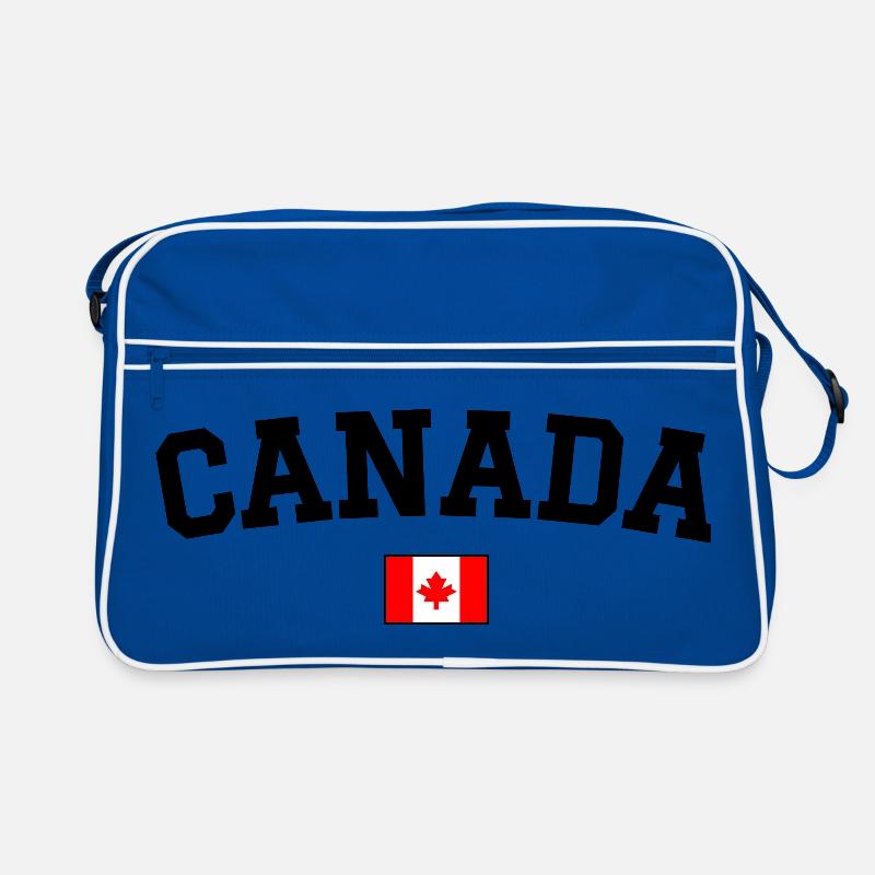 Drapeau du Canada Noir Sac Retro