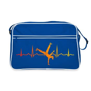 Hip-Hop-Tanz Geschenkidee für die Hip-Hop-Tänzerin - Retro Tasche - Blau/Weiß - Vorne