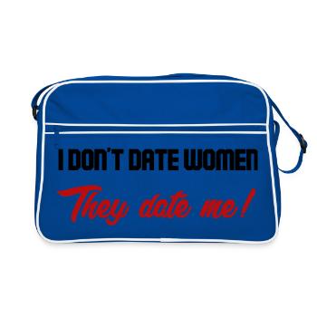 Ils sortent avec moi ! - Sac Retro - bleu/blanc - Devant