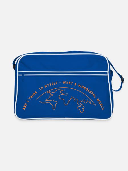 for a wonderful - Retro Tasche - Blau/Weiß