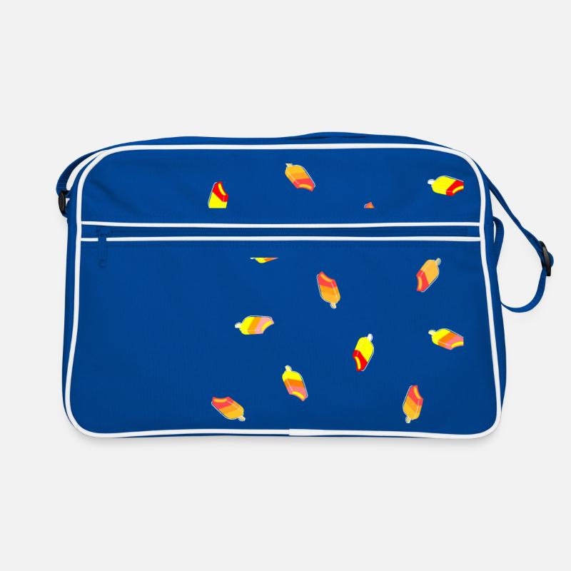 La glace à la tige dans beaucoup de couleurs comme une idée de cadeau Sac Retro