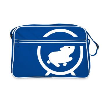 Hamster 9 to 5 burnout - Retro Bag - blue/white - Front