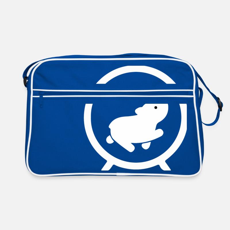 Hamster 9 to 5 burnout - Retro Bag - blue/white