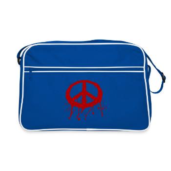 Paz Graffiti Roja - Retro Bag - blue/white - Front