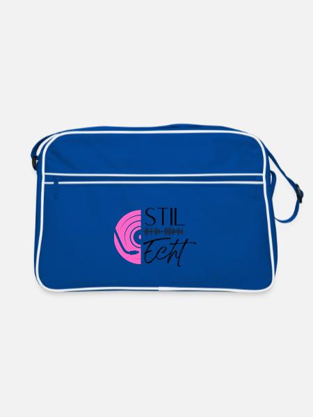 StyleReal BaseLogo - Sac Retro - bleu/blanc - Devant