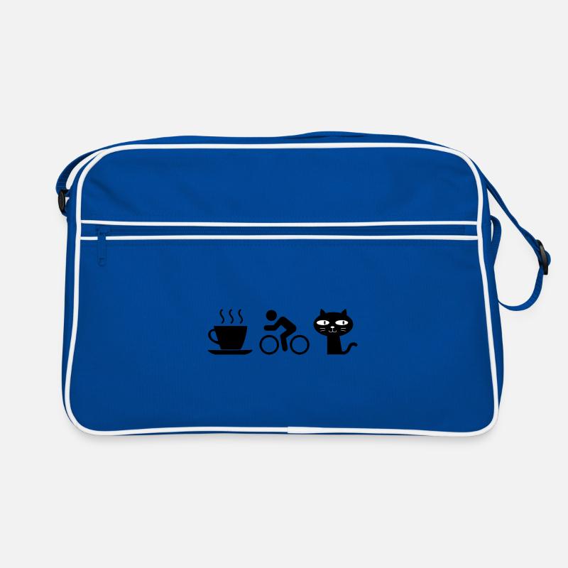 Café. Chats. Cyclisme Sac Retro
