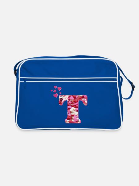 hearts t - Retro Bag - blue/white - Front