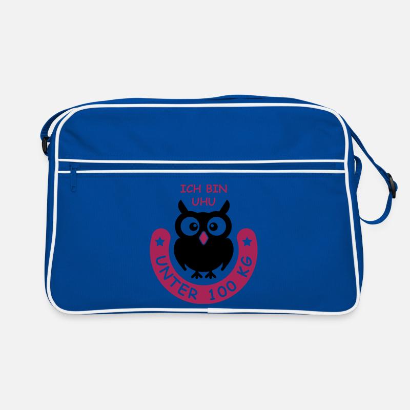 UHU unter hundert Kilo - Retro Tasche - Blau/Weiß