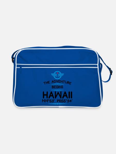 Hawaï - Sac Retro - bleu/blanc
