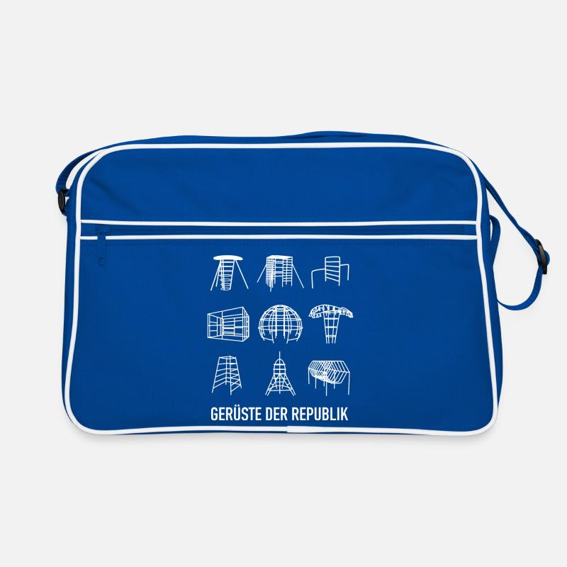 Gerüste der Republik - Retro Tasche - Blau/Weiß