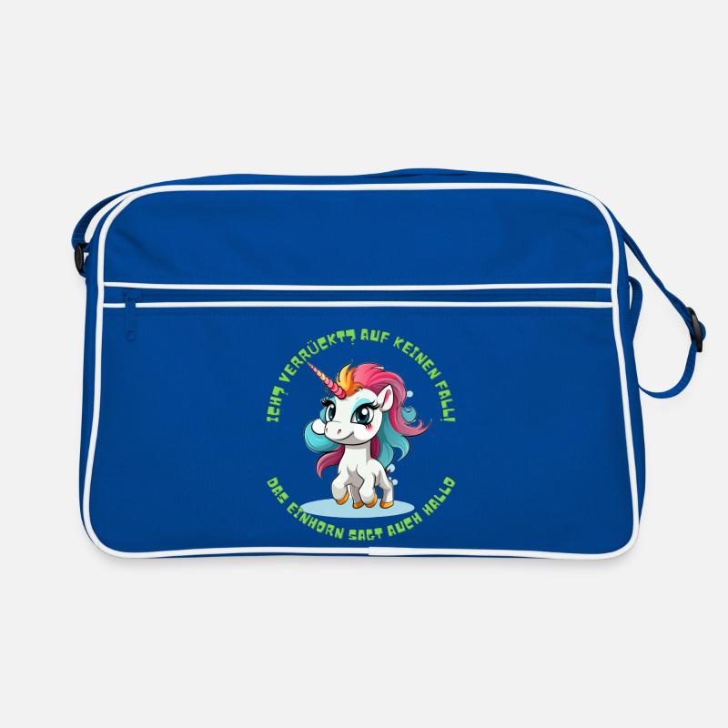 Niedlicher Einhorn Spruch Retro Tasche