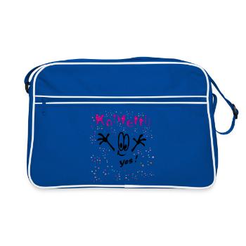Confetti Carnival Comic - Retro Bag - blue/white - Front