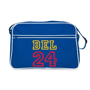 Belgique Belqique Belgien - Sac Retro - bleu/blanc - Devant