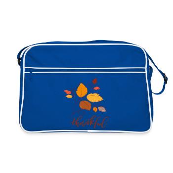 thankful - Retro Bag - blue/white - Front