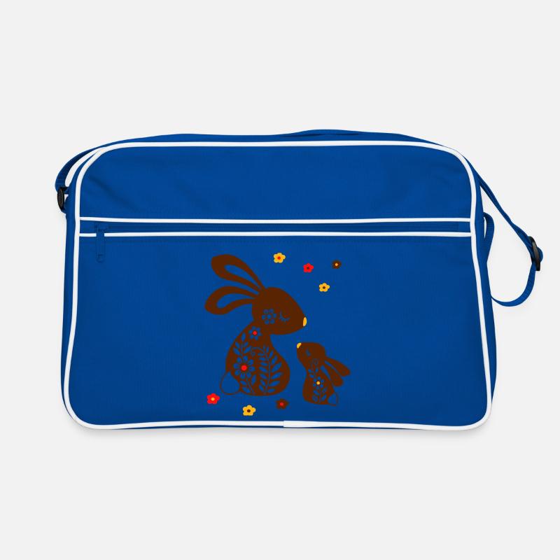 Pâques avec les lapins de Pâques Sac Retro