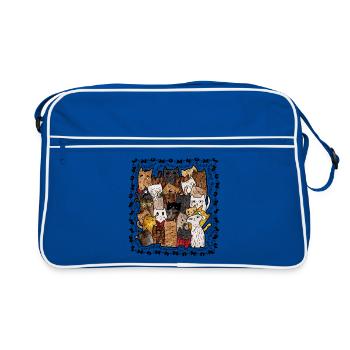 Chats V1COLOR - Sac Retro - bleu/blanc - Devant