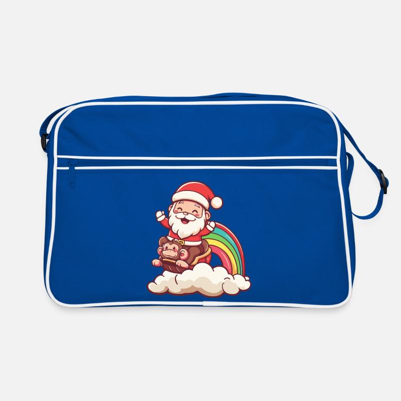 Singe Père Noël Sac Retro