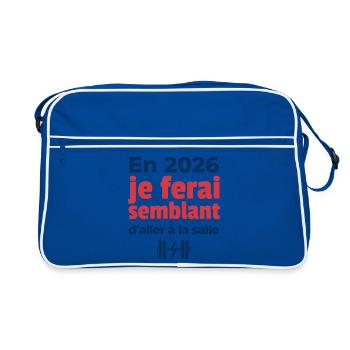 Year-end resolution - Retro Bag - blue/white - Front