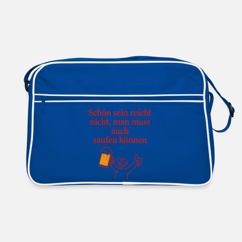 Drinking in style: Beer humor saying Retro Bag
