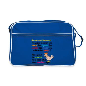 He_nez_casse_tu_peux_casser_les_lignes_les_reins - Sac Retro - bleu/blanc - Devant
