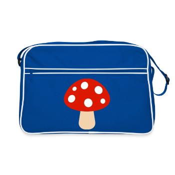 Pilz - Retro Tasche - Blau/Weiß - Vorne