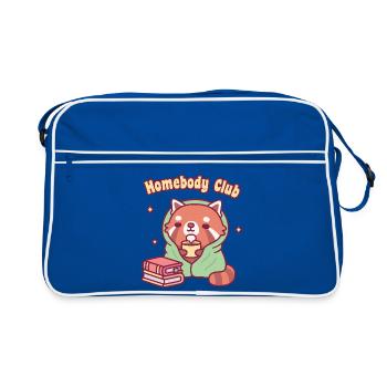 Cute Red Panda Homebody Club - Retro Bag - blue/white - Front