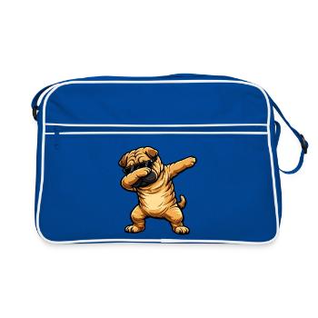 Tabbing Shar Pei - Sac Retro - bleu/blanc - Devant