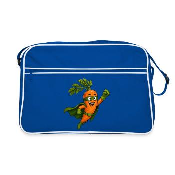Carrot Superhero Comic Motif - Retro Bag - blue/white - Front