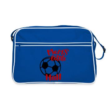 Mom's Little Football Man - Retro Bag - blue/white - Front