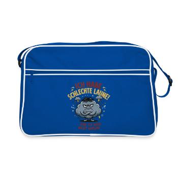 Schmollwolke Sturmlaune - Retro Tasche - Blau/Weiß - Vorne