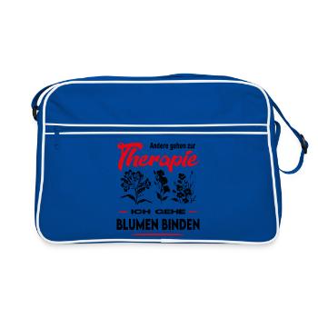 Florist Florist Florist Flower seller Profession - Retro Bag - blue/white - Front