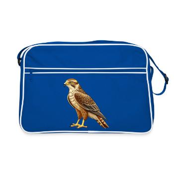 Rotschwanzbussard - Retro Tasche - Blau/Weiß - Vorne