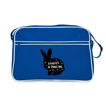 Rabbits & Hurling - Retro Bag - blue/white - Front