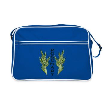ROSEMARY PLANTS - GARDEN - COOKING SPICES - HERBS - Retro Bag - blue/white - Front