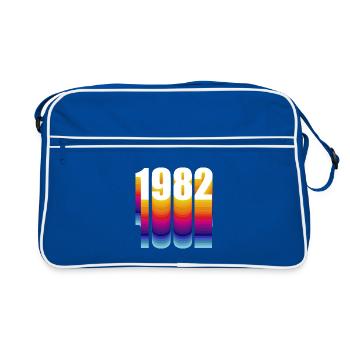 1982 Geburtstagsfeiergeschenk Made In 1982 - Sac Retro - bleu/blanc - Devant