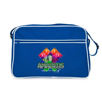 Mozart Pop Art | Wolfgang Amadeus Mozart Gift - Retro Bag - blue/white - Front