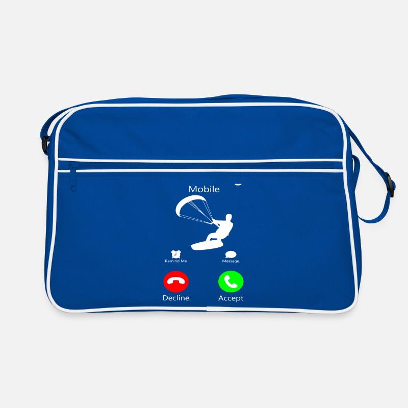 Kitesurfing Mobile Call Me Kite Surfer Phone Fun Sac Retro