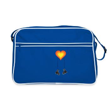 Inline inline skating Inline skating is a gift idea - Retro Bag - blue/white - Front