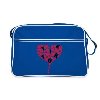 TIKTOKheart 1 - Sac Retro - bleu/blanc - Devant