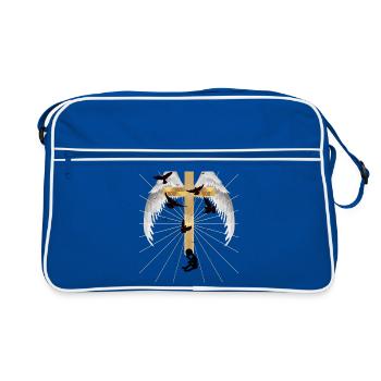 Depression Cross Salvation Resurrection Beyond - Retro Bag - blue/white - Front