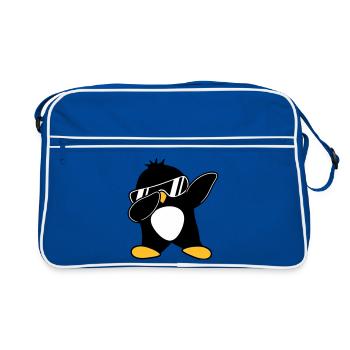 Pingouin dabbing - Sac Retro - bleu/blanc - Devant
