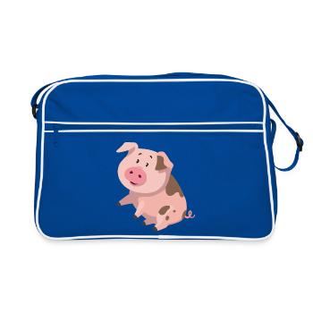 piglet - Retro Bag - blue/white - Front
