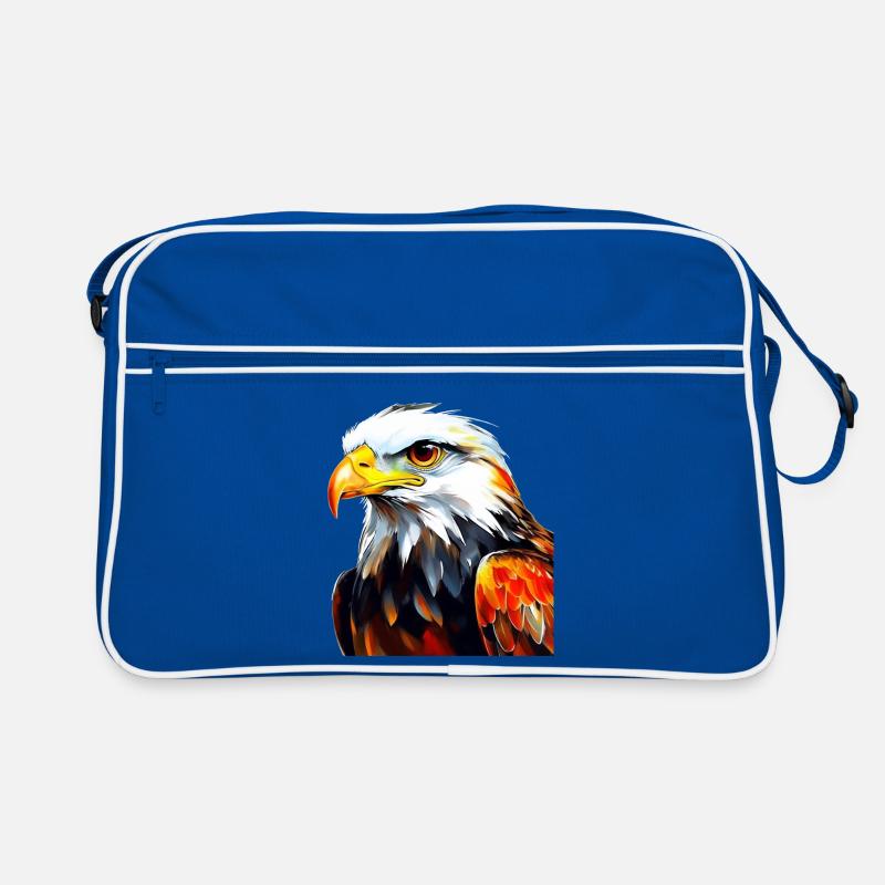 Bunter Adlerkopf Illustration Retro Tasche