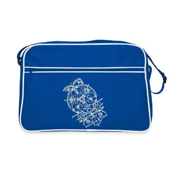 Anaglyph Geometric Orbit - Retro Bag - blue/white - Front