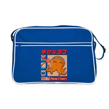 Happy Squid - Frais et savoureux - Sac Retro - bleu/blanc - Devant