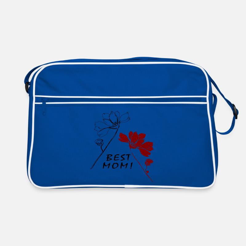 Best Mom - Retro Tasche - Blau/Weiß